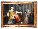Pierre-Louis-le-jeune-dumesnil-1750-一位看著她的孩子玩耍的母親-藝術印刷品-美術複製品-牆壁藝術