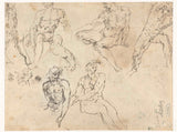אדמו-סקולטורי -1535-מחקרים-על-יושבי-גברים-האינודי-אמנות-הדפס-אמנות-רפרודוקציה-קיר-אמנות-אידי-איי96fy1a1