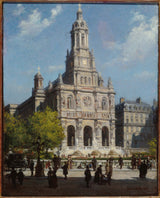 louis-beroud-1880-la-chiesa-della-trinità-stampa-d'arte-riproduzione-d'arte-arte da parete