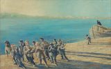 托马斯·安德拉斯科维奇（tormas andraskovic）在《伏尔加河》上复制了由列宾艺术版画的绘画副本的精美艺术复制品，墙上的艺术id aiagvguf3