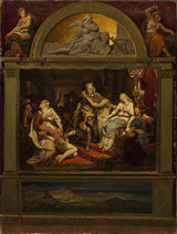 philipp-von-foltz-1837-composizione-schizzo-illustrante-johann-ludwig-uhlands-poemdes-sangers-fluch-stampa-d'arte-riproduzione-d'arte-wall-art-id-aibewquf9