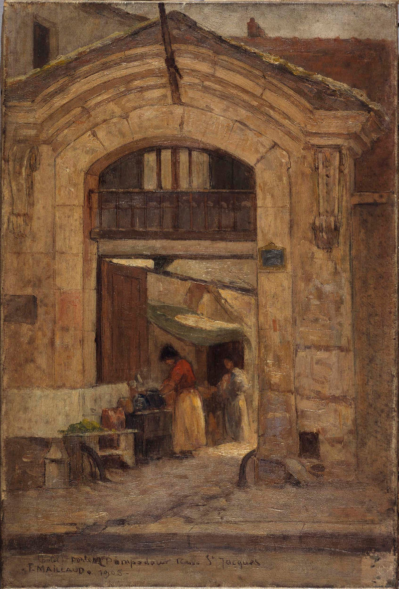 fernand-maillaud-1905-porte-saint-jacques-street-art-print-fine-art-reproduction-wall-art