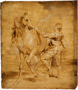 安東尼-範戴克-1630-一個人安裝馬藝術印刷美術複製品牆藝術 id-aiclbv0j6