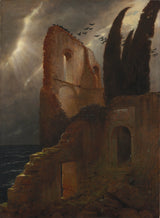arnold-bocklin-1881-ruïne-aan-de-zee-kunstprint-fine-art-reproductie-muurkunst-id-aie0m72lz
