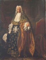 Pierre-Hubert-Subleyras-1737-肖像-保罗-波利普特-德-美貌主义者，圣艾尼昂公爵，1684-1776年，穿着骑士的圣阶精神艺术印刷精美艺术复制墙艺术