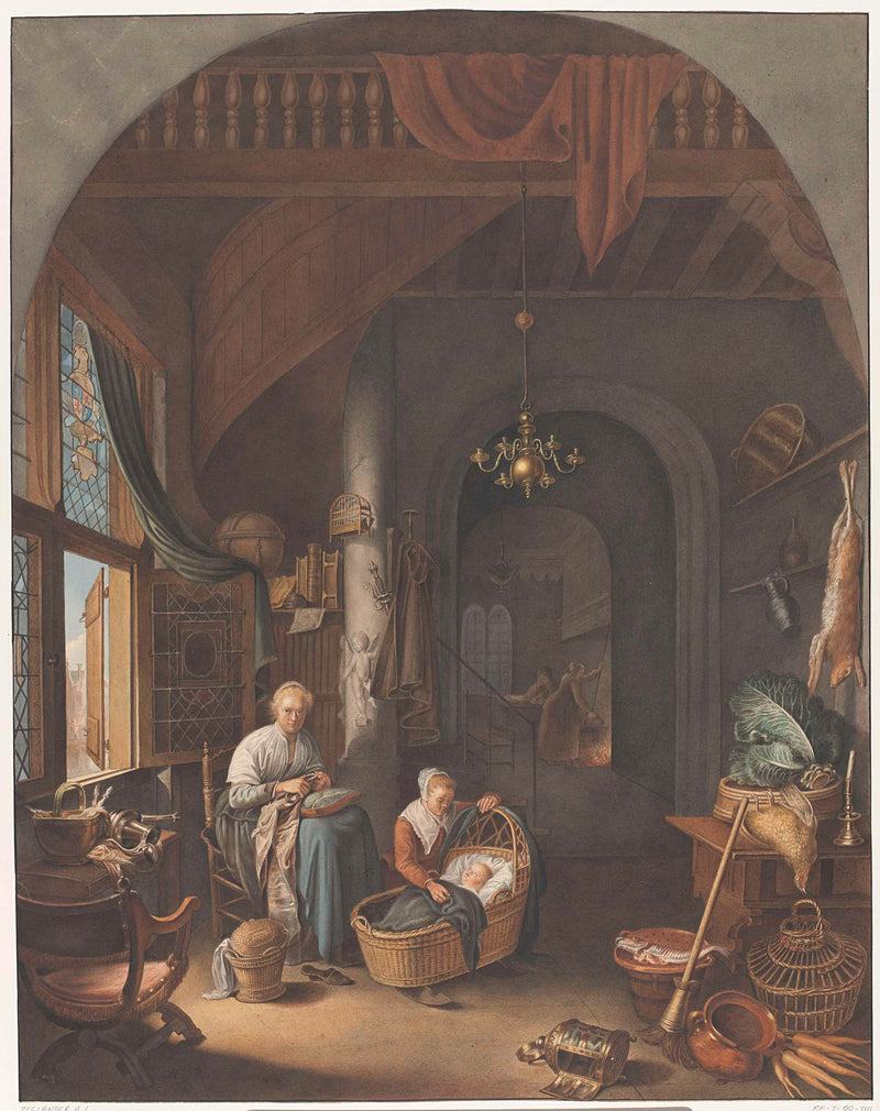 abraham-lion-zeelander-1799-interior-with-mother-and-children-art-print-fine-art-reproduction-wall-art-id-aif2nqhis