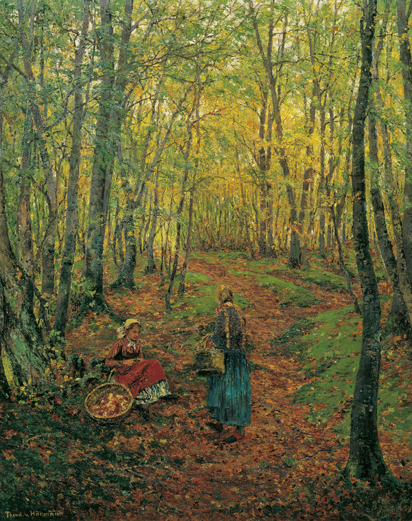 theodor-von-hormann-1892-woods-inside-with-pilzesuchendem-girls-art-print-fine-art-reproduction-wall-art-id-aif99z29q