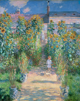 クロード・モネ-1880-the-artists-garden-at-vetheuil-art-print-fine-art-reproduction-wall-art-id-aifeuut3z
