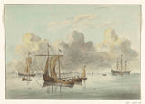 吉恩·伯纳德（Jean-Bernard）1775年，小船在静止的水里，艺术印刷精美的艺术复制品墙艺术ID aifp7hbtz