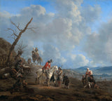 johannes-lingelbach-1650-pokrajina-z jezdeci-lovci-in-kmetje-art-print-fine-art-reproduction-wall-art-id-aifvmbt72