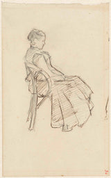 約瑟夫-以色列-1834-坐著的女人-側面藝術印刷品精美藝術複製品牆藝術 id-aigs0zgid