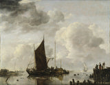 jan-van-de-cappelle-1649-sadama-stseen koos-peegeldava-vett-kunstiprindiga-peen-kunsti-reproduktsiooni-seina-kunsti-id-aihulg225