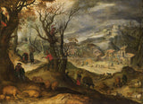 nepoznato-1615-zimski-pejzaž-umjetnička-štampa-fina-umjetnička-reprodukcija-zidna-umjetnička-id-aiitmhoad