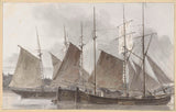 亨德里克-亞伯拉罕-克林克哈默-1820-航行船舶停靠在城市藝術印刷品美術複製品牆藝術 id-aije4n9ku