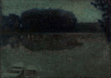 henri-le-sidaner-1897-modra-reka-montreuil-bellay-umetniški-tisk-likovne-reprodukcije-stenske-umetnosti
