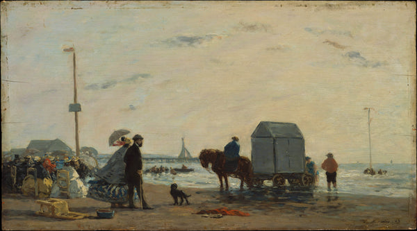 eugene-boudin-1863-on-the-beach-at-trouville-art-print-fine-art-reproduction-wall-art-id-aiocbp3r6