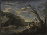 薩爾瓦多-羅莎-1660-景觀-與沐浴者-藝術印刷-美術複製品-牆藝術-id-aip86g6v5