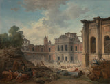 休伯特·羅伯特-1806-默東城堡拆除藝術印刷美術複製品牆藝術 id-aipdutaj4