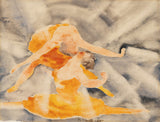 Charles-Demuth-1916-dwie-kobiety-akrobaty-sztuka-druk-reprodukcja-dzieł sztuki-sztuka-ścienna-id-aiql41uds
