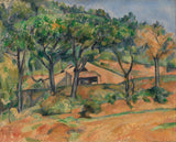 Paul-Cezanne-1890-kuća-u-Provansi-Provansa-kuća-umjetnost-tisak-likovna-reprodukcija-zid-umjetnost-id-aiqluycev