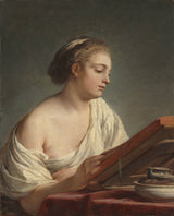 nicolas-bernard-lepicie-1769-ženska-bere-umetniški-tisk-likovna-reprodukcija-stenske-umetnosti-id-aiqq3q21h