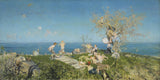 francesco-paolo-michetti-1878-forår-og-elsker-kunsttryk-fin-kunst-reproduktion-vægkunst-id-ais3yd60p