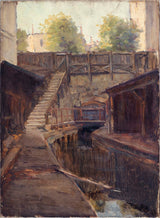 germain-eugene-bonneton-1900-leave-ramena-of-the-bievre-boulevard-arago-art-print-fine-art-reproduction-wall-art