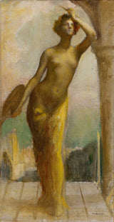 pascal-adolphe-jean-dagnan-bouveret-1890-skica-pre-umenie-salónik-z-hotela-de-ville-v-paris-maľovanie-umenie-tlač-jemné-umelecké-reprodukcie-steny- čl