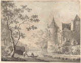 nieznany-1700-zamek-ter-haar-at-vleuten-druk-sztuka-reprodukcja-dzieł sztuki-sztuka-ścienna-id-aiwcgdgzd