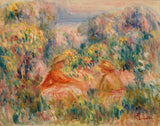 ピエール・オーギュスト・ルノワール-1918-風景の中の二人の女性-風景の中の二人の女性-アートプリント-ファインアート-複製-ウォールアート-id-aiy685xws
