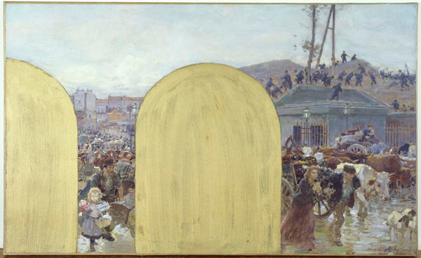 adolphe-gustave-binet-1895-sketch-for-the-office-of-the-prefect-of-the-city-hall-of-paris-back-in-paris-the-inhabitants-of-the-suburbs-siege-of-paris-in-1870-art-print-fine-art-reproduction-wall-art