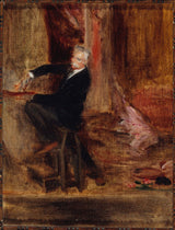 jacques-emile-blanche-1892-porträtt-av-målaren-jules-cheret-1836-1933-i-sin-atelier-konsttryck-finkonst-reproduktion-väggkonst