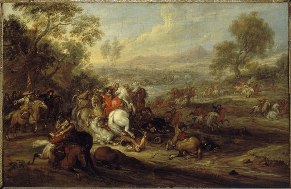 adam-franz-van-der-meulen-1652-shock-cavalry-or-cavalry-battle-art-print-fine-art-reproduction-wall-art