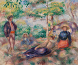 皮埃爾·奧古斯特·雷諾阿-1893-在草地上休息-在草地上休息-藝術印刷-精美藝術複製品-牆藝術-id-aj15ccsrg