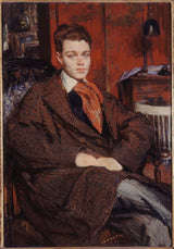 Жак-Емил-Бланш-1928-портрет-Рене-Кревел-1900-1935-писац-уметност-штампа-ликовна-уметност-репродукција-уметност на зиду