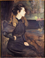 皮埃尔·乔治·让尼奥特 1896 年玛塞勒·让尼奥特十五年的肖像艺术印刷品美术复制品墙壁艺术
