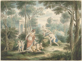 Louis-Fabritius-Dubourg-1747-Arcadian-ainava-ar-atēnām, kas vainago veco vīru un mākslas izdruku-fine-art-reproduction-wall-art-id-aj4dge88o