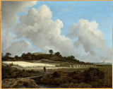 jacob-van-ruisdael-1670-view-of-obilfields-with-a-dial-mesto-art-print-fine-art-reproduktion-wall-art-id-aj617drdn