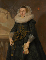 pieter-soutman-1630-portræt-af-en-dame-kunsttryk-fin-kunst-reproduktion-vægkunst-id-aj64tenmo