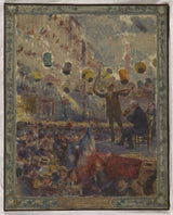 claude-charles-bourgonnier-1910-sketš 12. linnaosa-pariisi-linnapeale-tants 14-juuli-art-print-fine-art-reproduction-wall-art