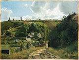 Camille Pissarro - 1867-jalais-hill-Pontoise-art-print-fine-art-reprodukčnej-steny-art-id-aj907ax5o