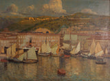 raoul-frank-1905-letny-večer-prístav-fiume-umelecká-tlač-výtvarná-umelecká-reprodukcia-nástenného-art-id-aj9rzu71t
