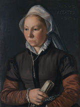 joachim-beuckelaer-1562-portret mlade žene-umetnost-tisk-likovna-reprodukcija-stena-umetnost-id-ajcpepjal