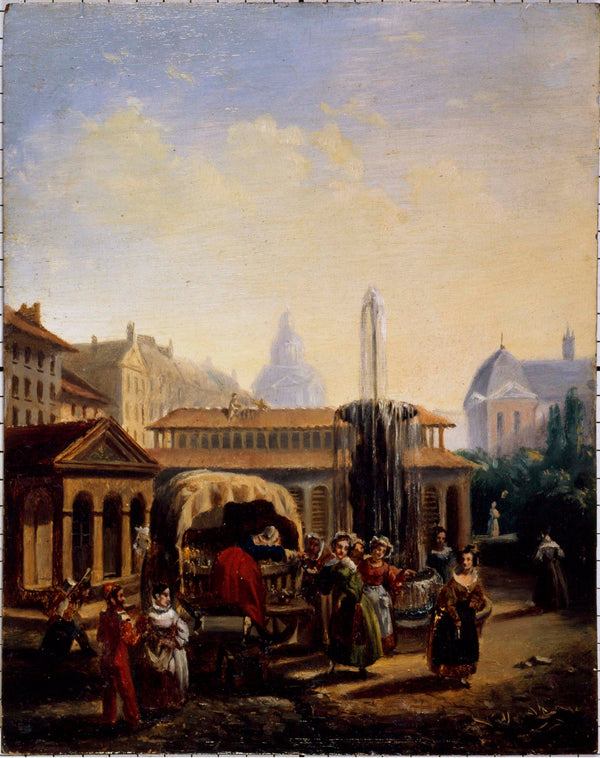 jean-baptiste-lecoeur-1835-market-st-martin-about-1835-art-print-fine-art-reproduction-wall-art