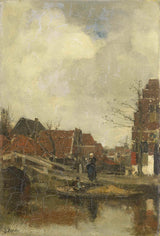 jacob-maris-1883-old-buurtje-nabrzeże-druk-sztuka-reprodukcja-dzieł sztuki-sztuka-ścienna-id-ajcy37wy9
