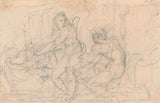 theodore-gericault-1801-twee-figuren-studies-van-een-zittende-en-staande-kunstprint-fine-art-reproductie-muurkunst-id-ajd9lvy2f