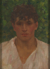 henrijs-skots-tuke-1885-jaunā vīrieša portrets ar atvērtu apkakli-mākslas druku-tēlotājmākslas-reprodukcijas-sienas-māksla-id-ajdaiim12