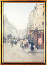 emile-cambiaggio-1898-rue-du-faubourg-saint-denis-stampa-d'arte-riproduzione-d'arte-wall-art