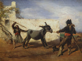 安東羅馬科-1856-頑固的驢子藝術印刷精美藝術複製品牆藝術 id-ajdin53fe