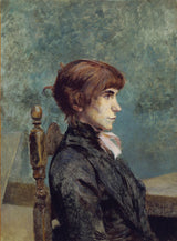 亨利·德·圖盧茲·勞特雷克-1886-珍妮·溫茨的肖像-藝術印刷品-美術複製品-牆藝術-id-ajimq4h4v